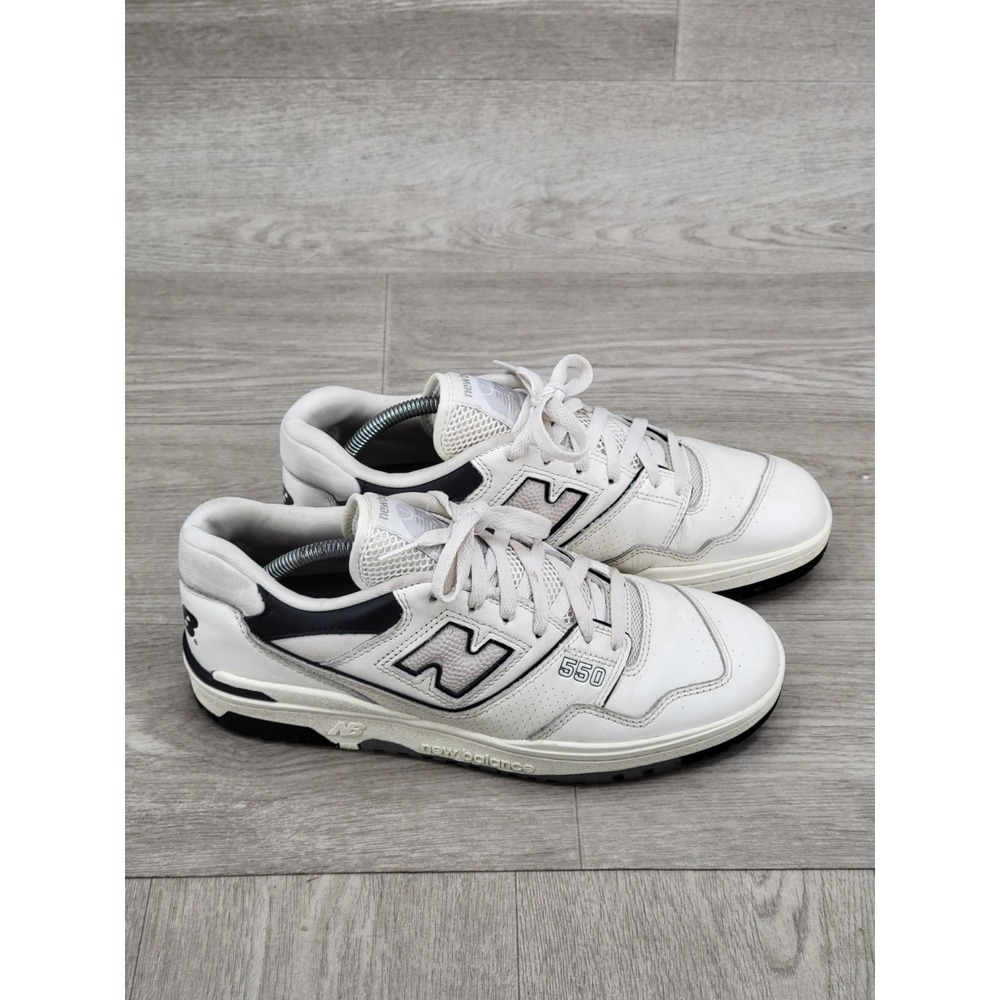 New Balance 550 Sea Salt Black BB550LWT Men's Size 10 D Leather Sneakers